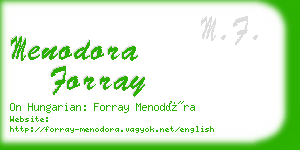 menodora forray business card